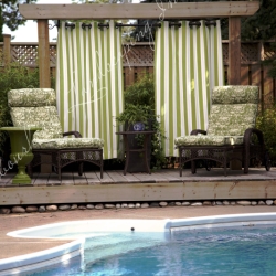 Pool surrounded by a deck