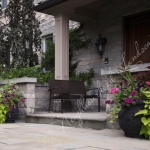 Cement Patio with Plants